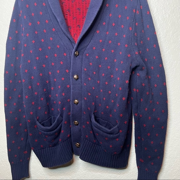 Men’s Merona Button Down Navy Cardigan Sweater - Picture 8 of 10